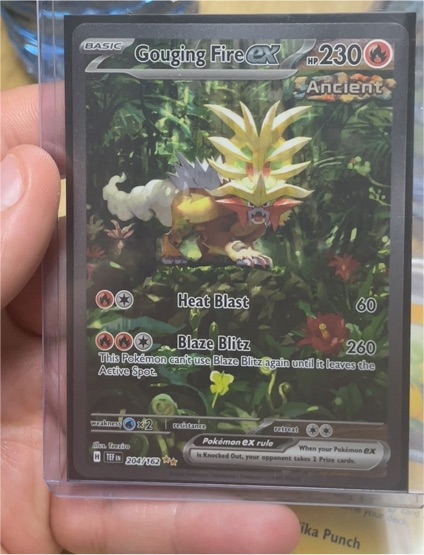 2024 Pokemon SV05 Temporal Forces #204/162 Gouging Fire ex — front