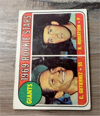 1969 Topps #16 Giants Rookie Stars Cesar Gutierrez/Rich Robertson — front