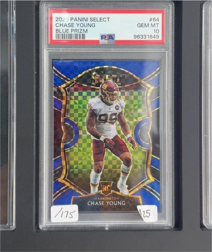 2020 Panini Select #64 Chase Young Blue Prizm — front