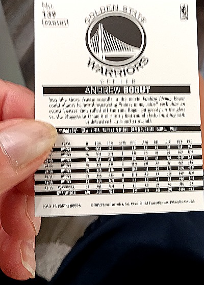 2013-14 Panini Hoops #139 Andrew Bogut — back