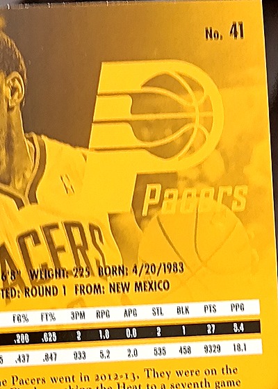 2013-14 Panini Prestige #41 Danny Granger — back