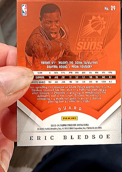 2013-14 Panini Prestige #29 Eric Bledsoe — back