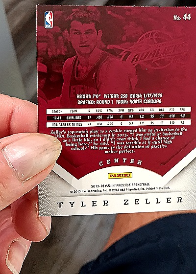 2013-14 Panini Prestige #44 Tyler Zeller — back