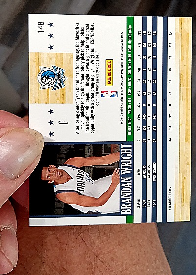 2011-12 Panini Hoops #148 Brandan Wright — back