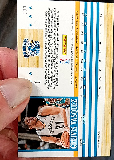 2011-12 Panini NBA Hoops #111 Greivis Vasquez — back