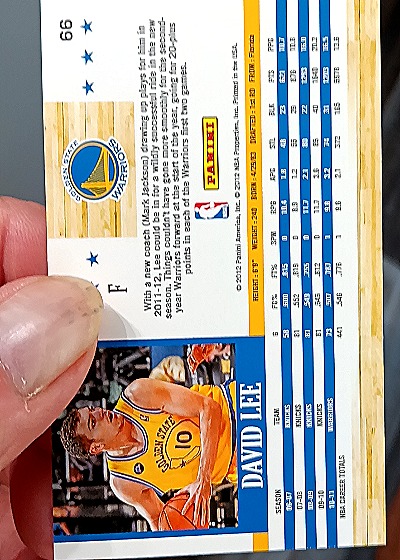 2011-12 Panini NBA Hoops #99 David Lee — back