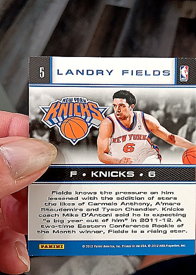 2011-12 Panini NBA Hoops Hoop Dreams #5 Landry Fields — back