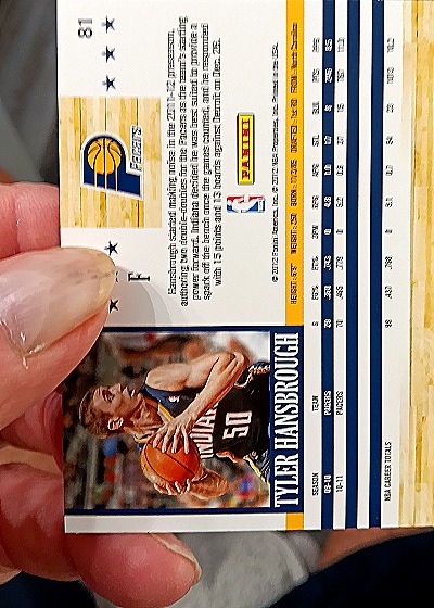 2011-12 Panini NBA Hoops #81 Tyler Hansbrough — back