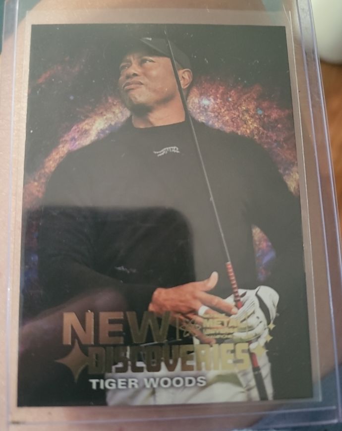 2024 Skybox Metal Universe Champions #ND-2 Tiger Woods New Discoveries — front