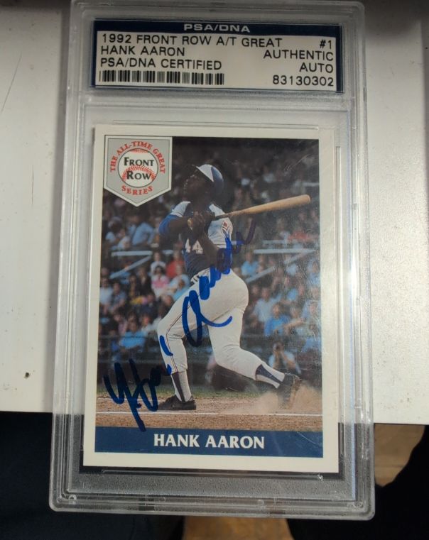 1992 Front Row #1 Hank Aaron — front