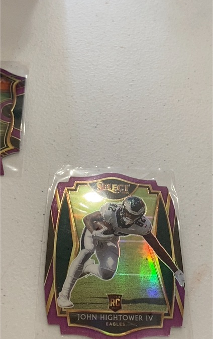 2020 Panini Select Premier Level Purple Prizm Die Cut #197 John Hightower IV Rookie — front