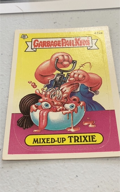 1987 Topps Garbage Pail Kids Series 10 #412a Mixed-Up Trixie — front