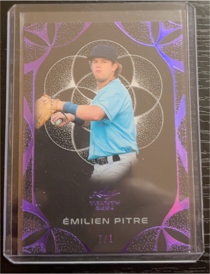 2022 Leaf Metal #Émilien Pitre Purple Wave 1/1 — front