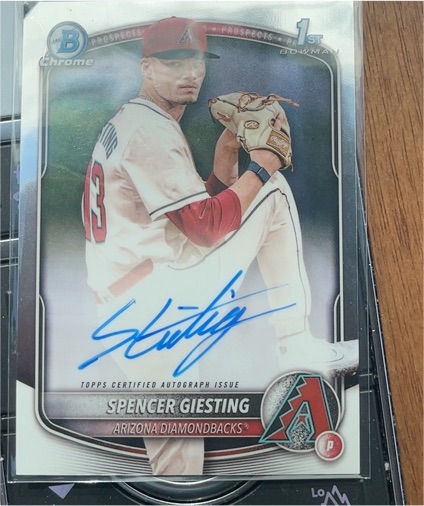 2025 Bowman Chrome #CPA-SG Spencer Giesting — front
