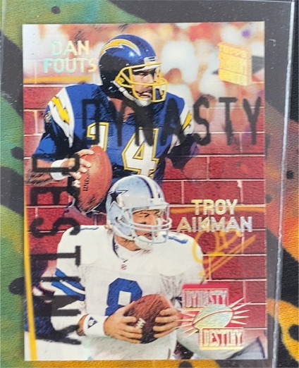 1994 Topps Stadium Club #4 Dan Fouts / Troy Aikman Dynasty and Destiny — front