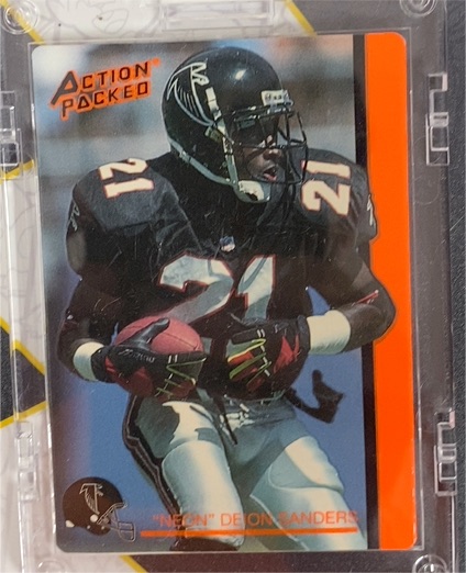 1992 Action Packed Rookie Update #84N Deion Sanders Neon — front