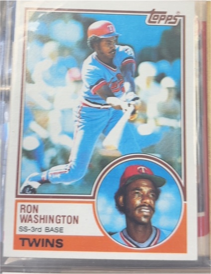 1983 Topps #458 Ron Washington Minnesota Twins — front