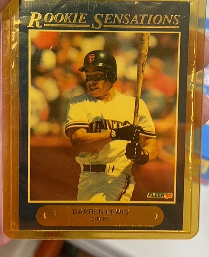 1992 Fleer Rookie Sensations #6 Darren Lewis — front