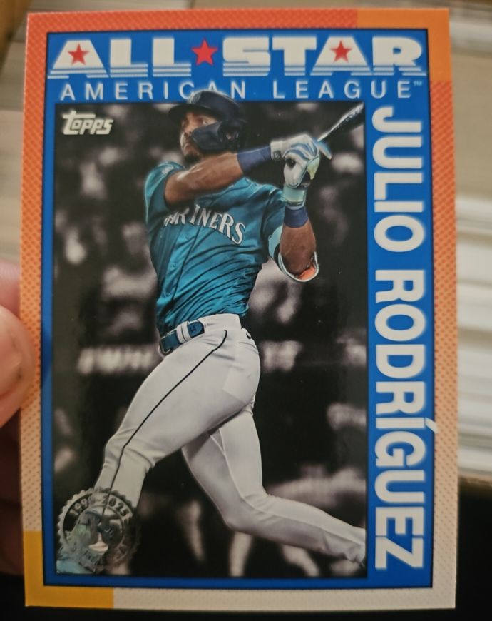 2025 Topps Series 2 #90AS-48 Julio Rodriguez 1990 Topps 35th Anniversary All-Stars — front