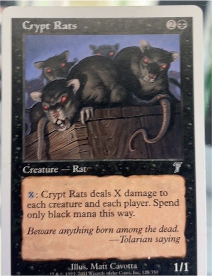 1999 Magic: The Gathering #125 Crypt Rats — front