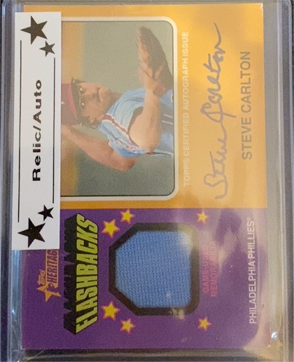 2007 Topps Heritage Clubhouse Collection Relics Steve Carlton — front
