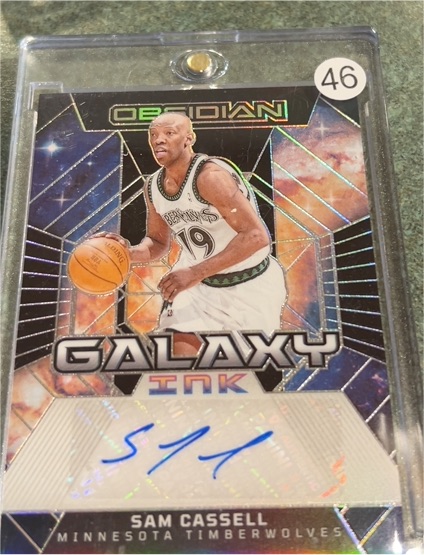 2023-24 Panini Obsidian Galaxy Ink Sam Cassell — front