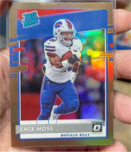 2020 Donruss Optic #180 Zack Moss Rated Rookie — front