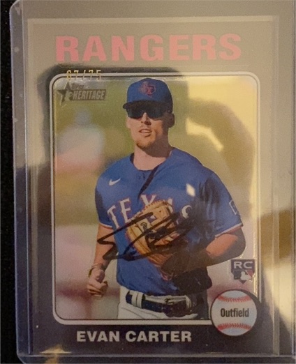 2024 Topps Heritage #170 Evan Carter — front