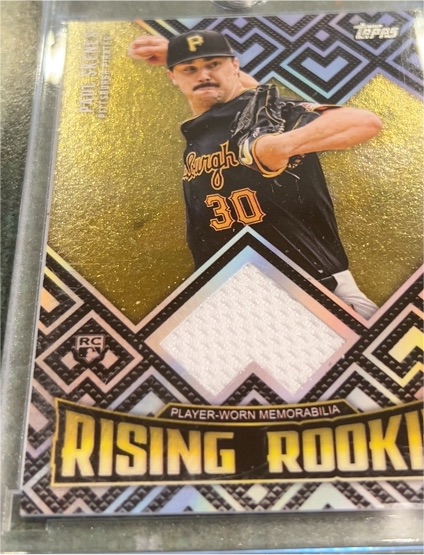 2024 Topps Update Series Rising Rookie Relics #RRR-PS Paul Skenes RC Patch — front