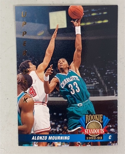 1992-93 Upper Deck Rookie Standouts #RS2 Alonzo Mourning — front