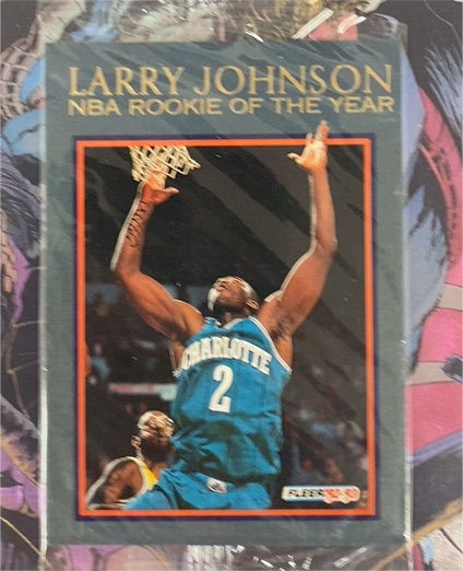 1992-93 Fleer #13 Larry Johnson NBA Rookie of the Year — front
