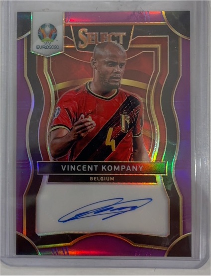 2020 Panini Select UEFA Euro Signatures Purple Prizm #19 Vincent Kompany — front