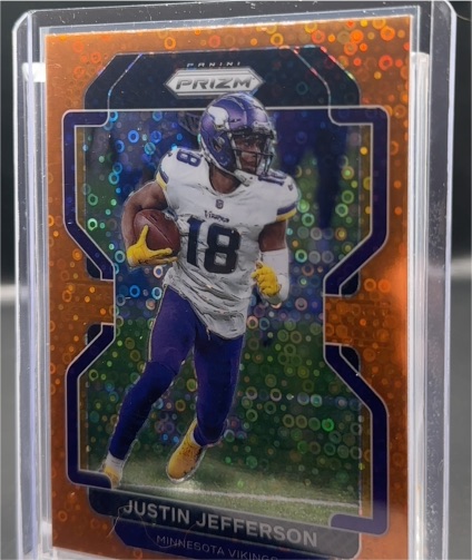 2020 Panini Prizm Orange Disco Justin Jefferson — front