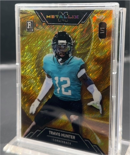 2023 Panini Wild Card Metallix #1/1 Travis Hunter — front