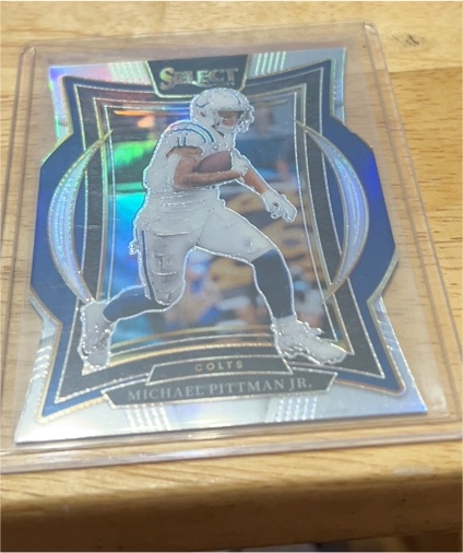 2024 Panini Select - Concourse Level #83 Michael Pittman Jr. Silver Prizm Die-Cut — front