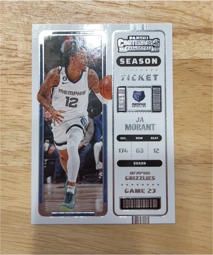 2022-23 Panini Contenders Season Ticket #77 Ja Morant — front