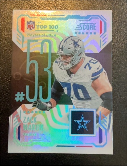 2025 Panini Score Top 100 #53 Zack Martin — front