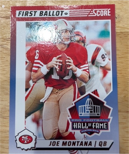 2024 Score First Ballot #7 Joe Montana — front
