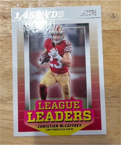 2024 Panini Score League Leaders #LL-CMY Christian McCaffrey — front