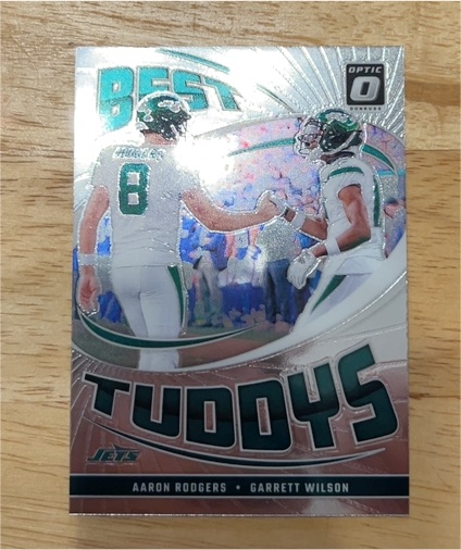 2024 Panini Donruss Optic #18 Best Tuddys Aaron Rodgers Garrett Wilson — front