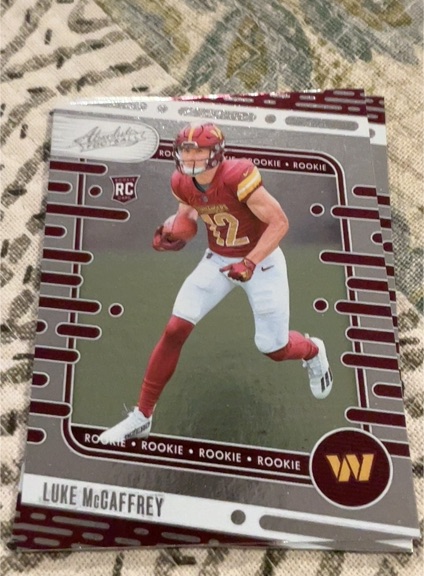 2024 Panini Absolute #176 Luke McCaffrey Rookie Washington Commanders — front
