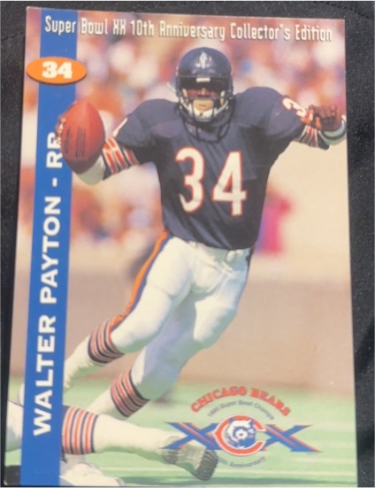 1995 Kemper #34 Walter Payton Chicago Bears Super Bowl XX 10th Anniversary Collector's Edition — front