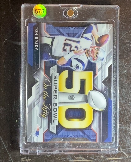 2015 Topps Chrome Super Bowl 50 Die-Cut #TB Tom Brady — front