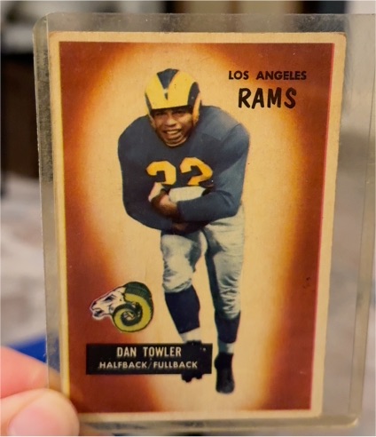 1955 Bowman #47 Dan Towler — front