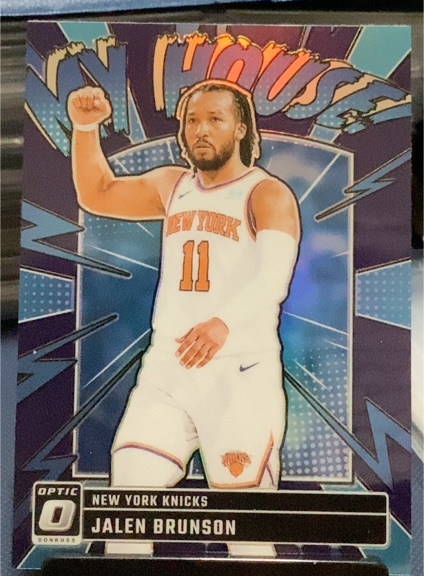 2024-25 Donruss Optic #12 Jalen Brunson My House Purple Prizm — front