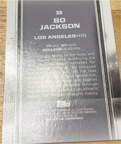 1990 Topps #39 Bo Jackson — front
