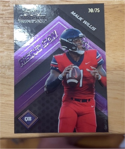 2021 Wild Card Alumination Rising Son #ANRS-2 Malik Willis — front