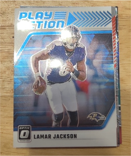 2024 Panini Donruss Optic #19 Lamar Jackson Play Action Insert — front