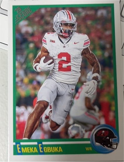 2025 Score Anniversary Rookie #8 Emeka Egbuka — front
