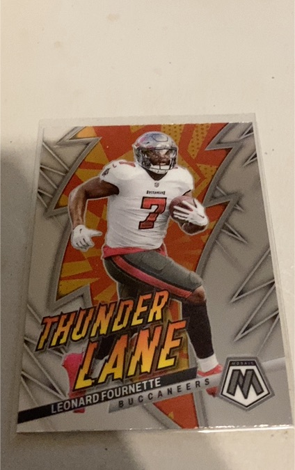 2023 Panini Mosaic Thunder Lane #TL-LF Leonard Fournette — front